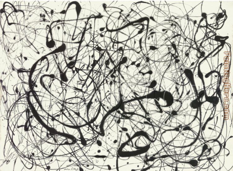 No. 14 Gray painting - Jackson Pollock No. 14 Gray art painting